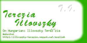 terezia illovszky business card